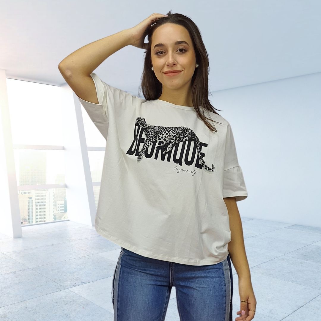 Polera Vero Moda Blanco Style JUNGLE BOX S/S TOP(NE-CT-2)