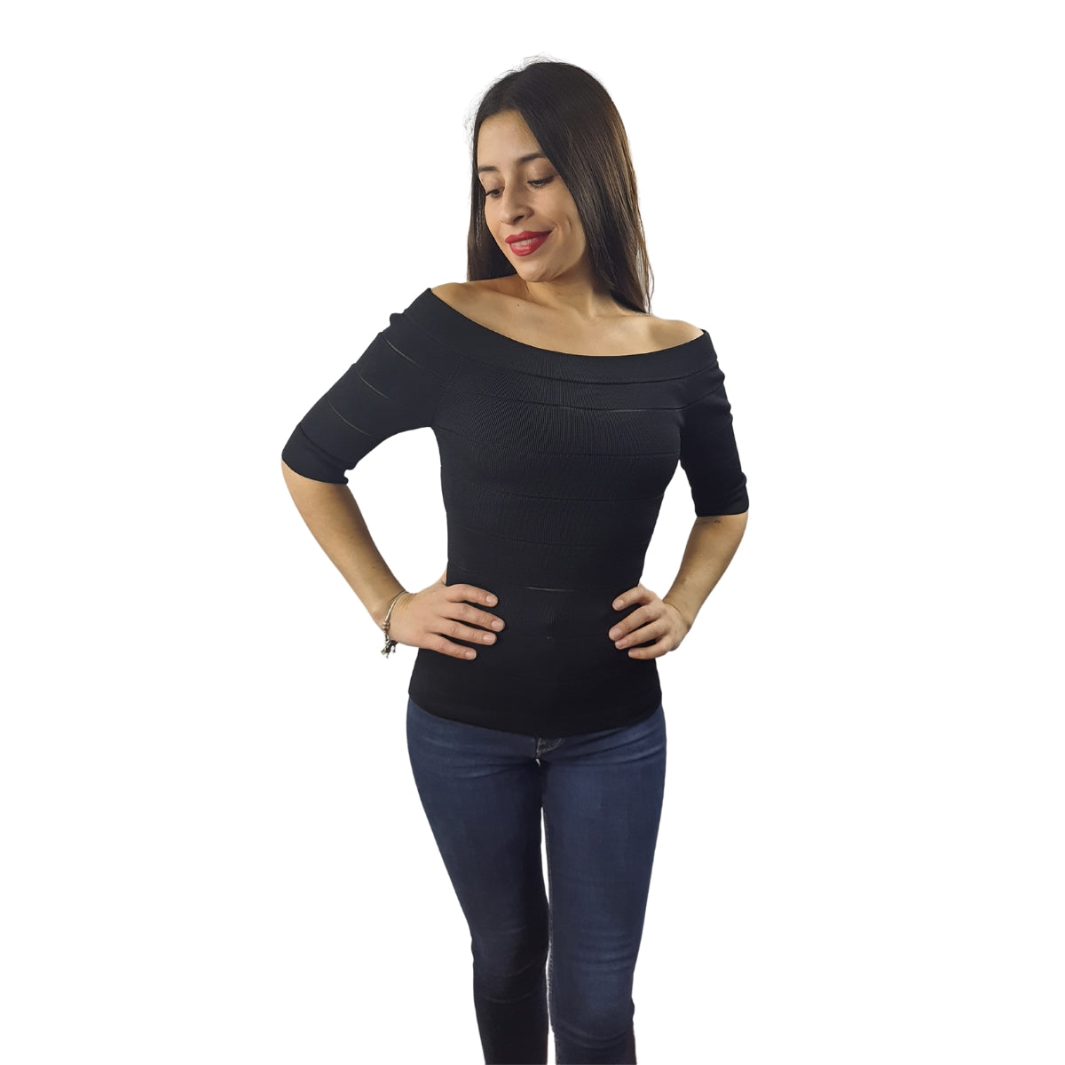 Blusa Vero Moda Negro Style LASAGNA 1/2 KNIT(VMC-PM)