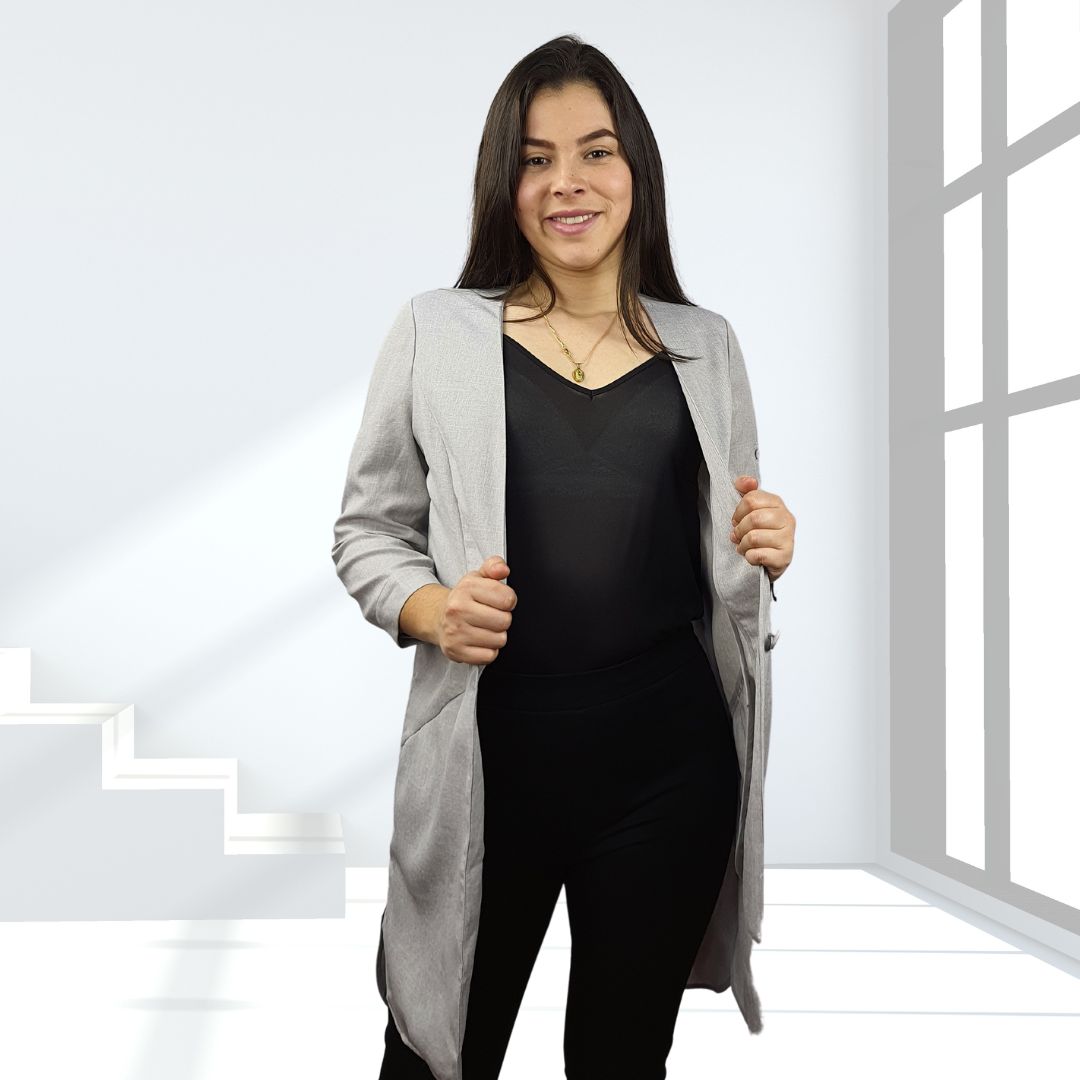 Blazer Vero Moda Gris Style ALICE 3/4 LONG BLAZER(MP)