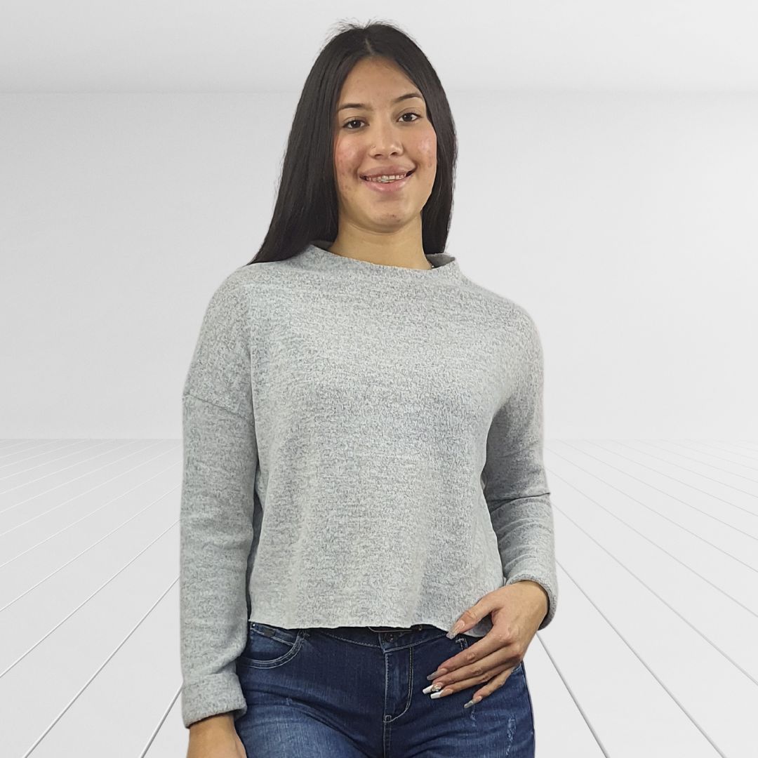 Sweater Vero Moda Gris Claro Style ALLON L/S TOP(NL)