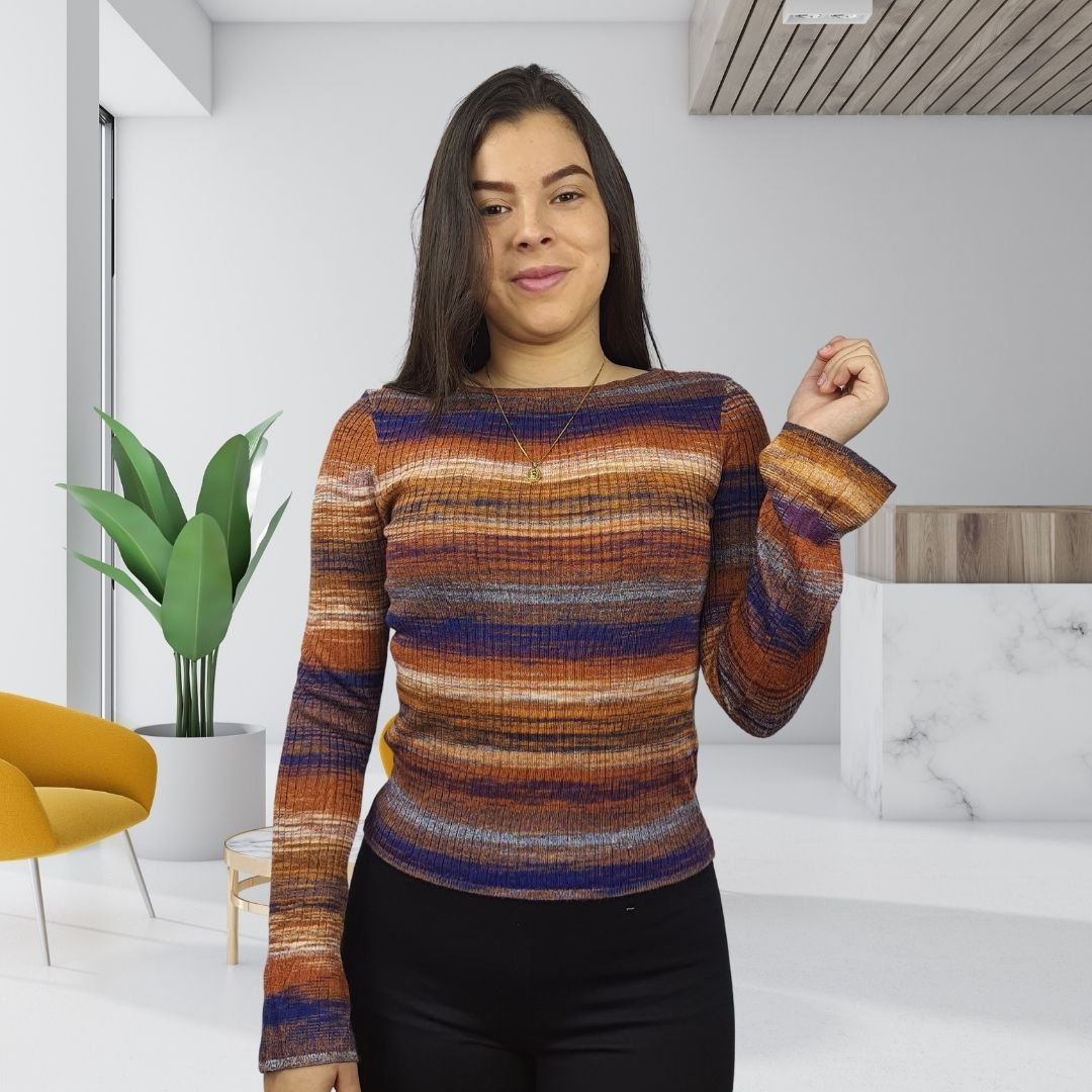 Blusa Vero Moda Marron Style SARAH L/S KNIT(EL)