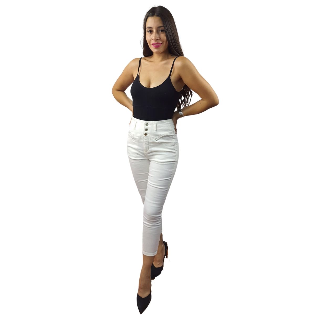 Jeans Vero Moda Blanco Style ELITE 7/8 HW X-SLIM JEANS(MP)