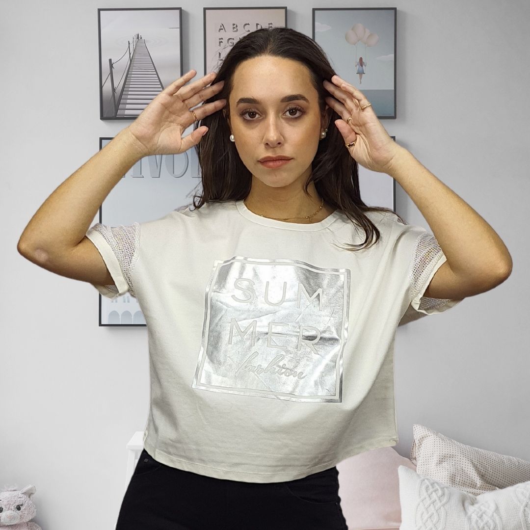 Blusa Vero Moda Blanco Style TYPES S/S TOP(NE-CT-2)