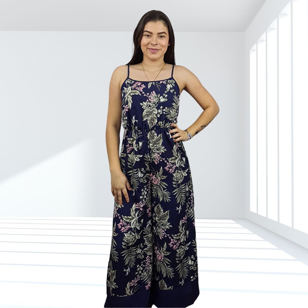 Enterito de Pijama Vero Moda Azul Oscuro Style JULIE 9/10 JUMPSUIT(HOMEWEAR)
