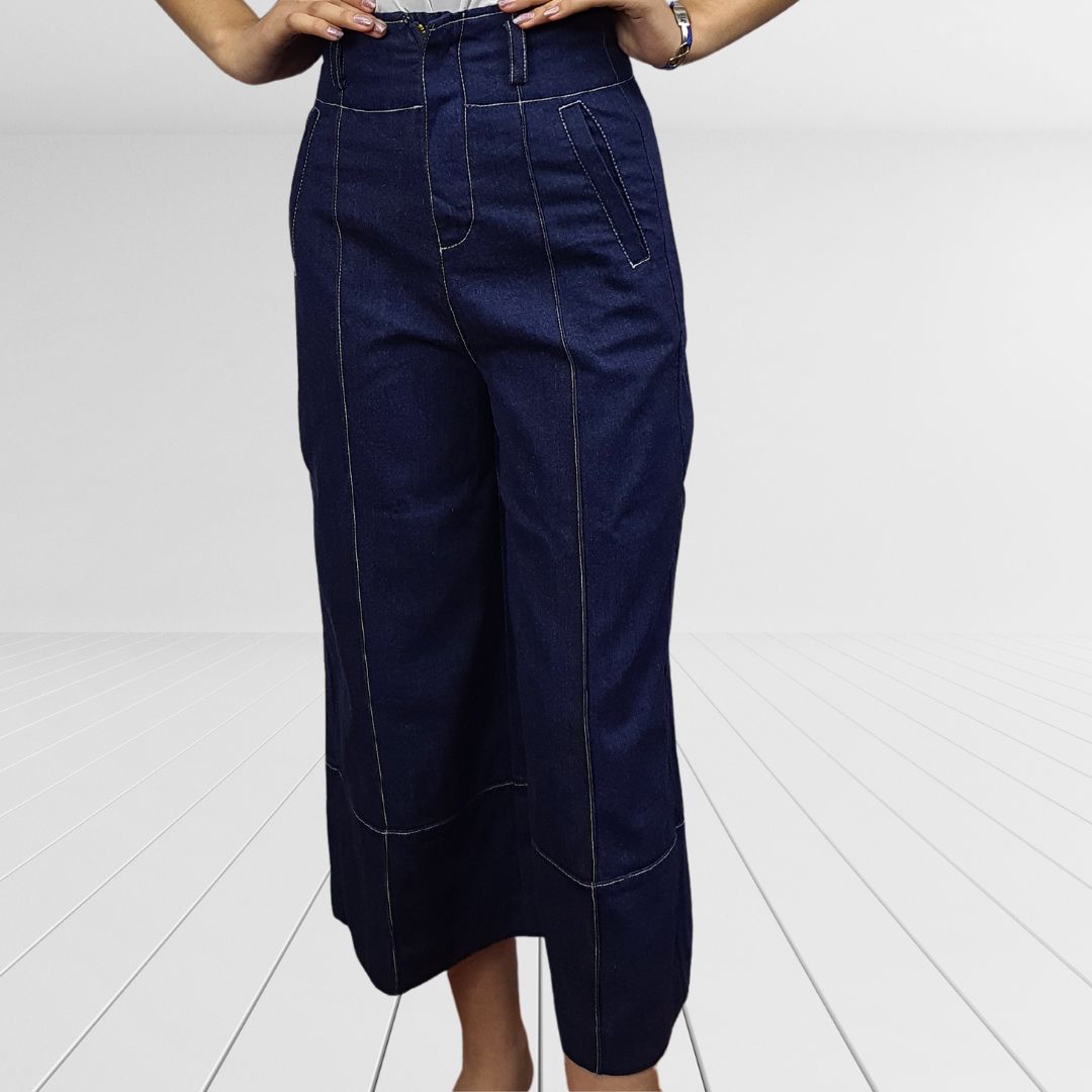 Pescador Vero Moda Azul Oscuro Style PRIORITY 9/10 HW LOOSE JEANS(SL)
