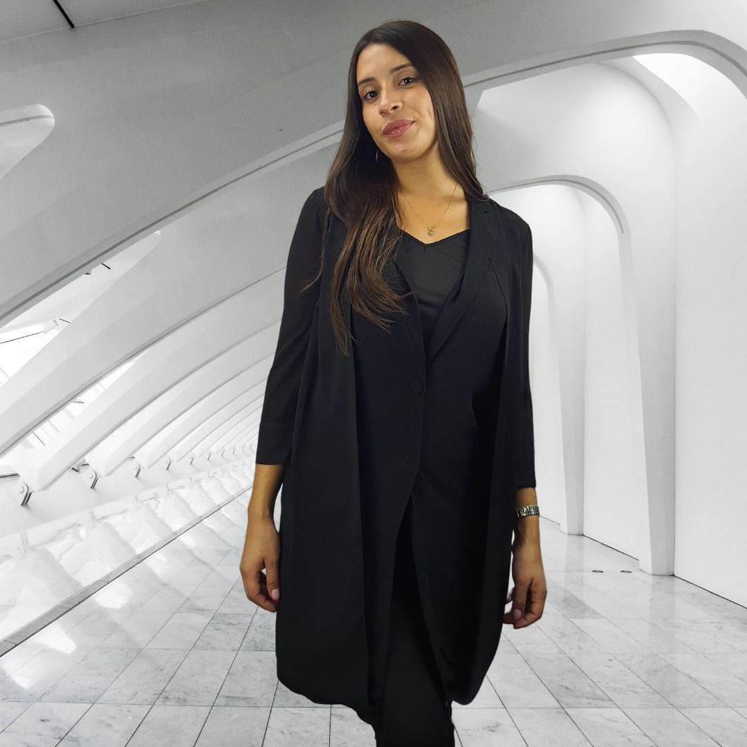 Blazer Vero Moda Negro Style MARQUERITE 3/4 BLAZER(VMC-TP)