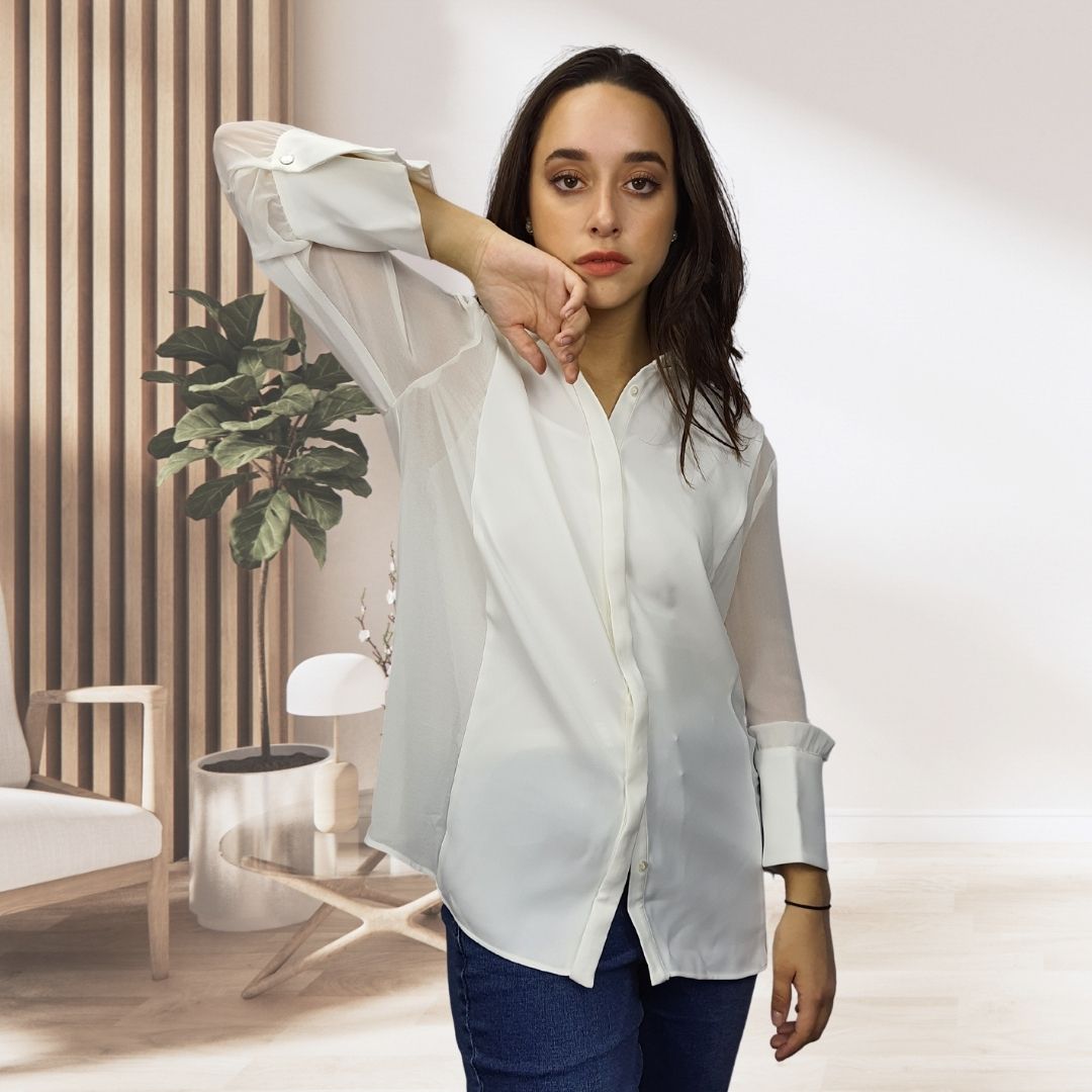 Camisa Vero Moda Blanco Style BILL NEST 3/4 SHIRT(MM)