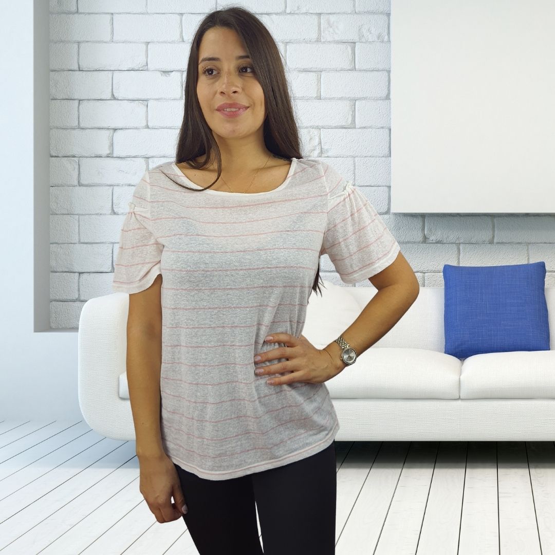 Polera Vero Moda Rosado Style ROZA S/S TOP(SL)