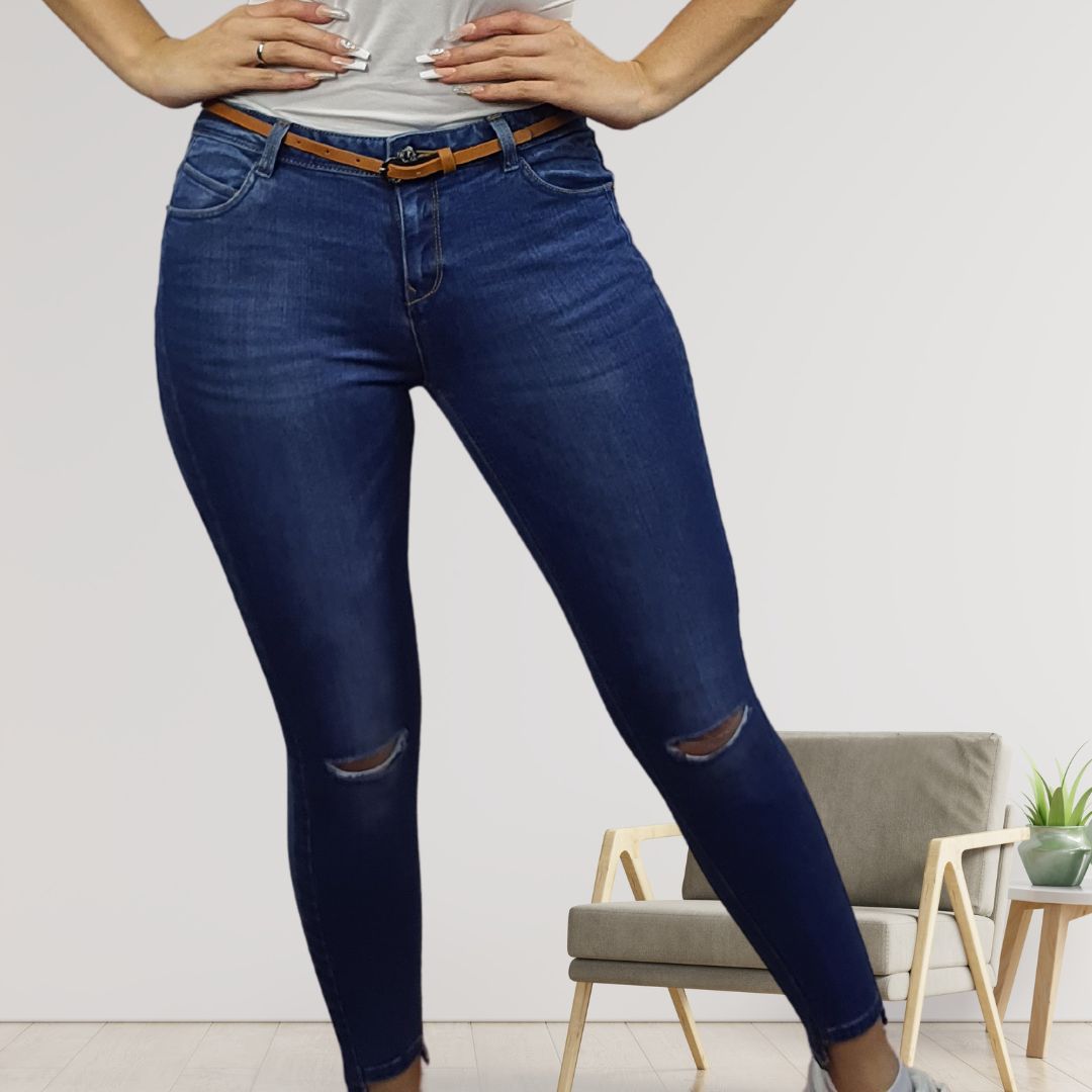 Jeans Vero Moda Azul Style ALVIN 9/10 LW X-SLIM JEANS(CP)