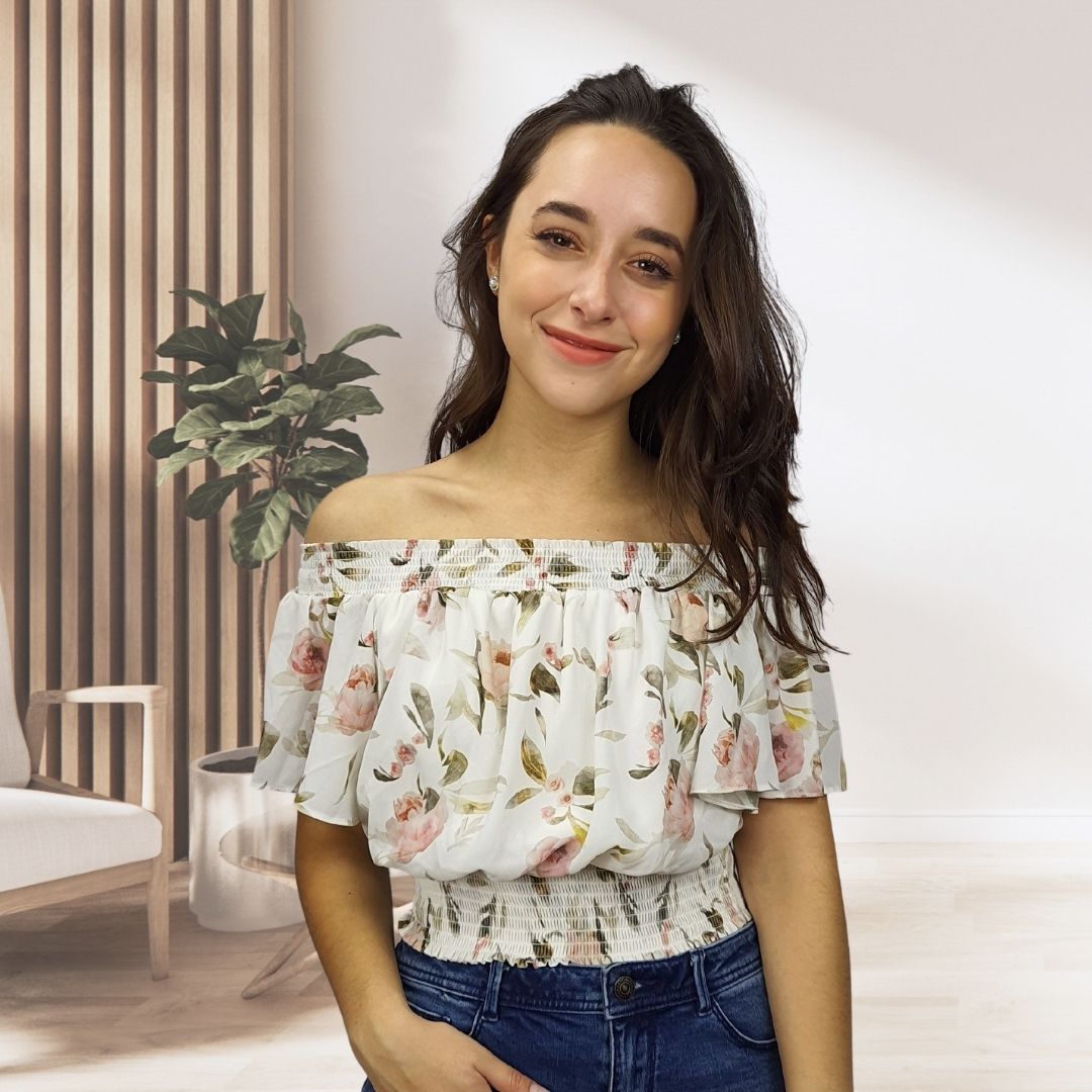 Top Vero Moda Blanco Style SUZY CAROLINE 1/2 TOP(HH)