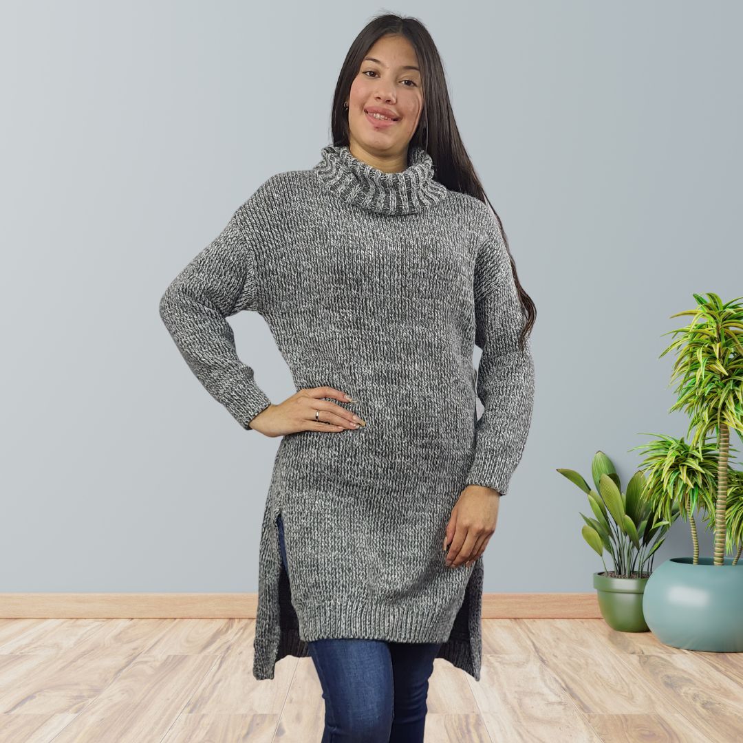 Vestido Vero Moda Gris Style BELL L/S KNIT(MW-EC-2)