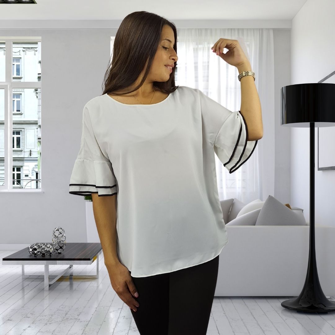 Blusa Vero Moda Blanco Style WEDDY 1/2 TOP(VMC-TP)