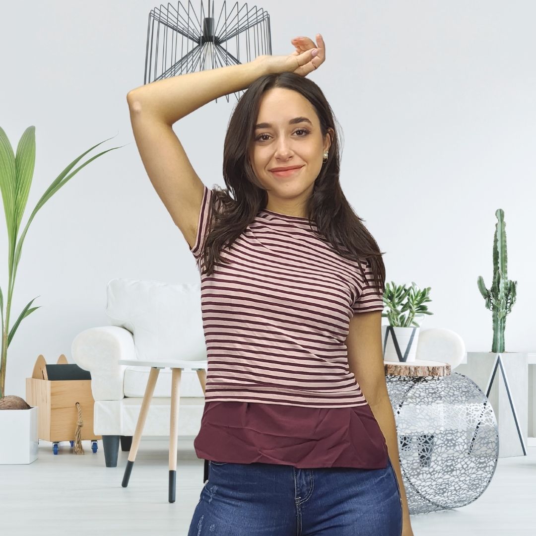 Blusa Vero Moda Vino Style KYLE S/S TOP SET(TP)