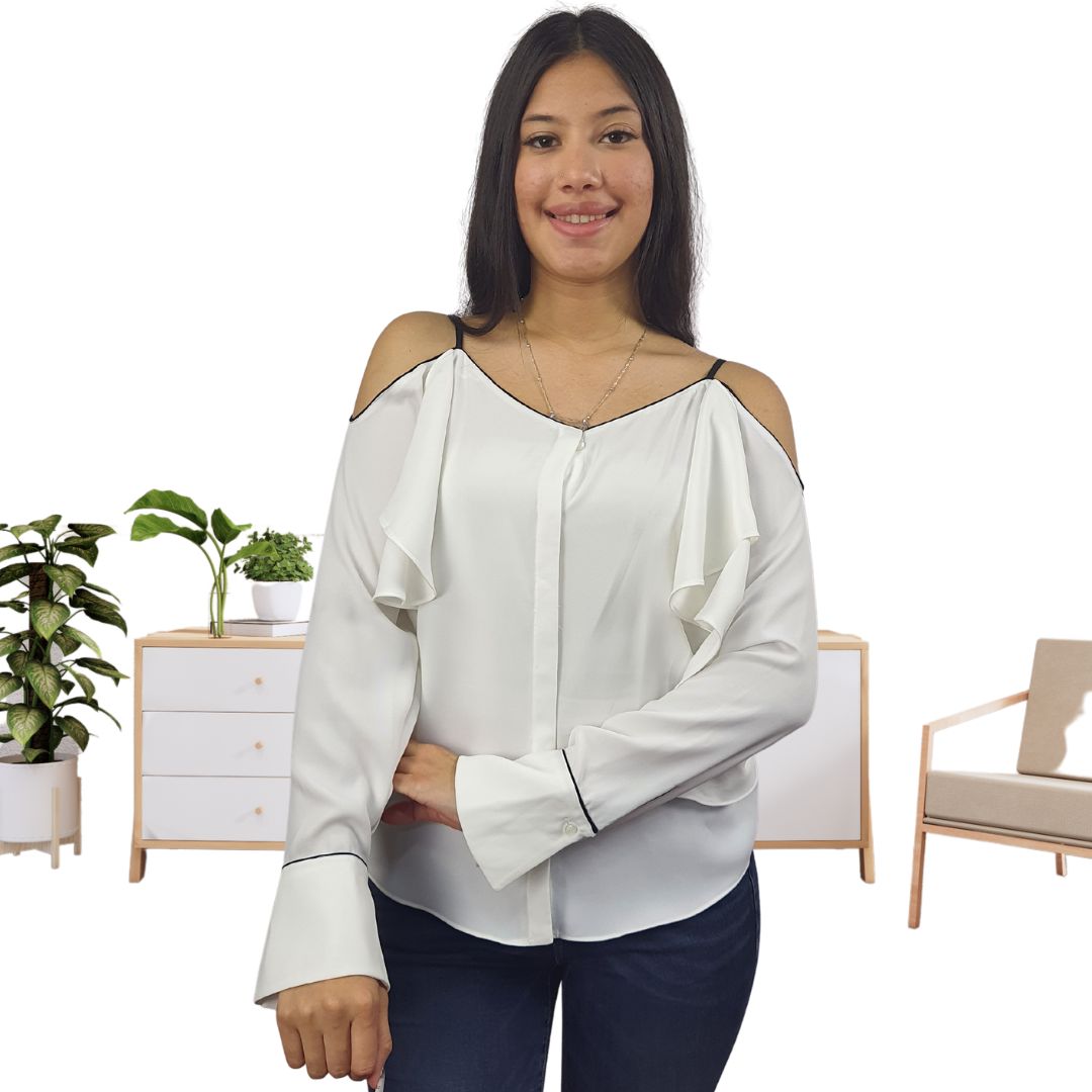 Blusa Vero Moda Blanco Style GALAXY L/S SHIRT(SL)