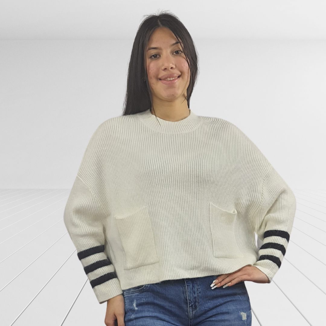 Sweater Vero Moda Blanco Style GEMMA L/S KNIT(MW-CS-2)