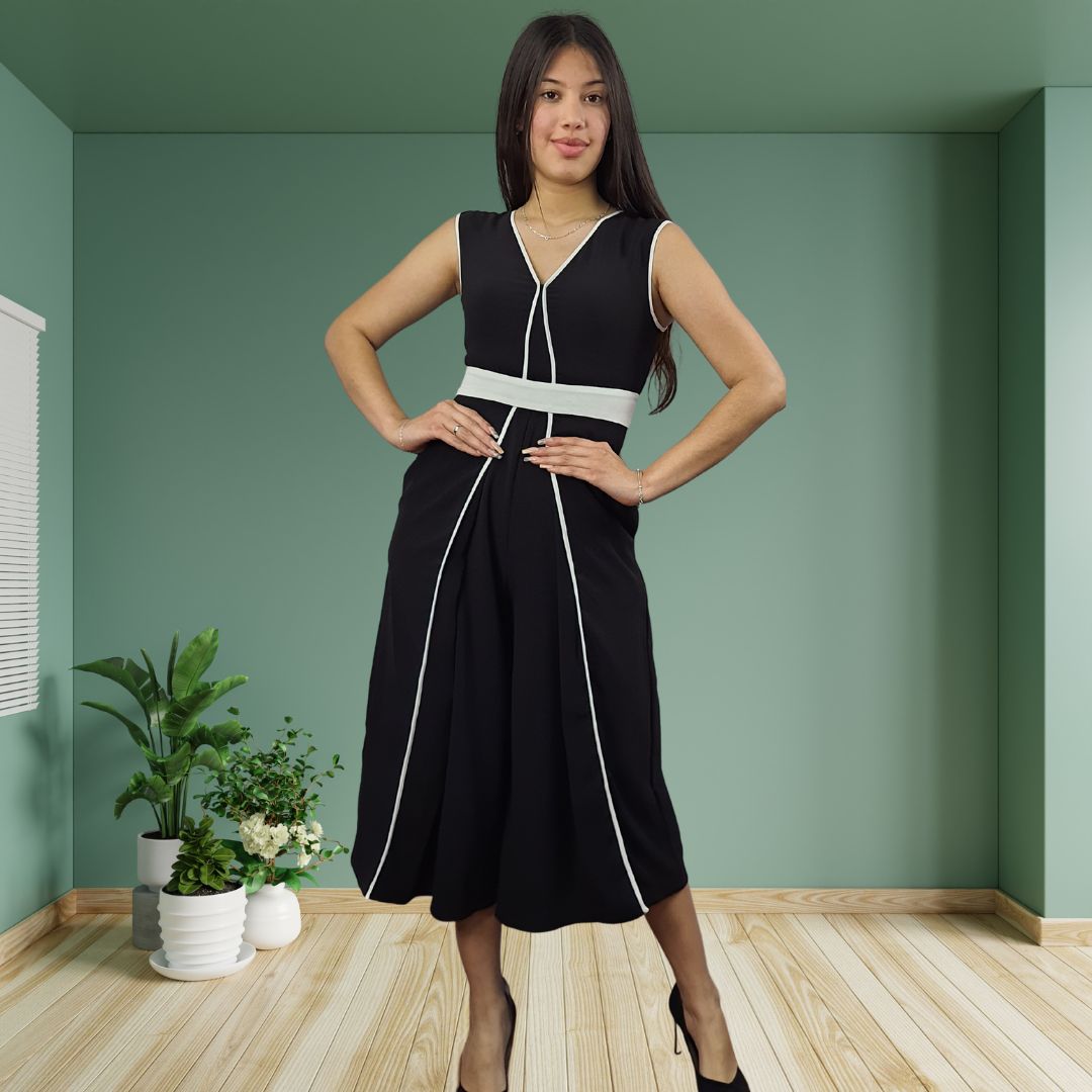Entero Vero Moda Negro Style PEAR 7/8 WIDE CATSUIT(VMC-MP)
