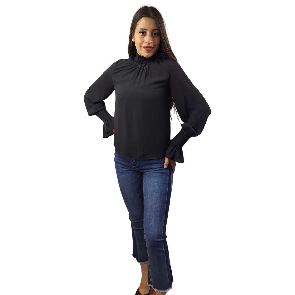 Blusa Vero Moda Negro Style MIRANDA L/S WOVEN TOP(VMC-NC)