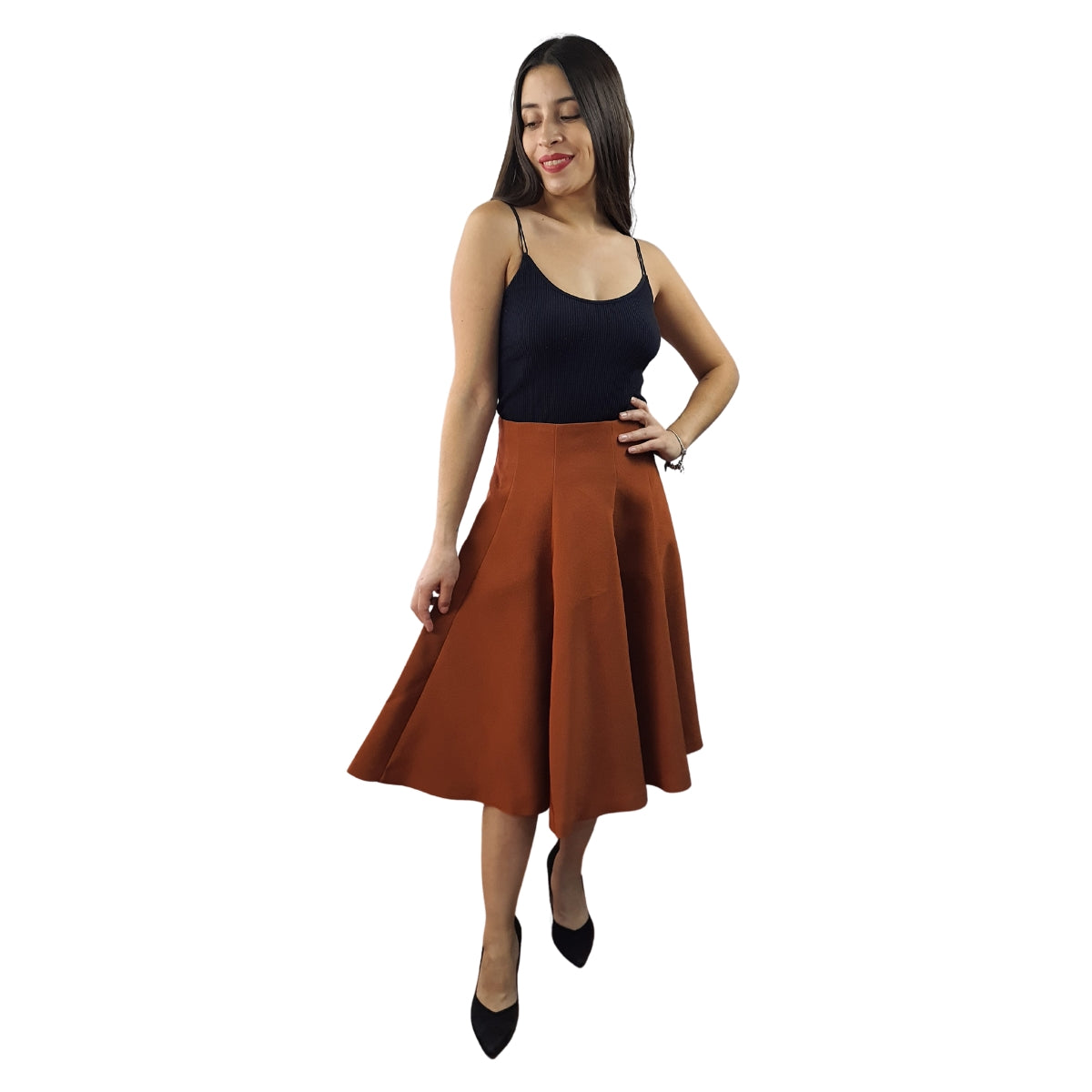 Falda Vero Moda Cobre Style DARCY MIDI SKIRT(BN-ET-2)