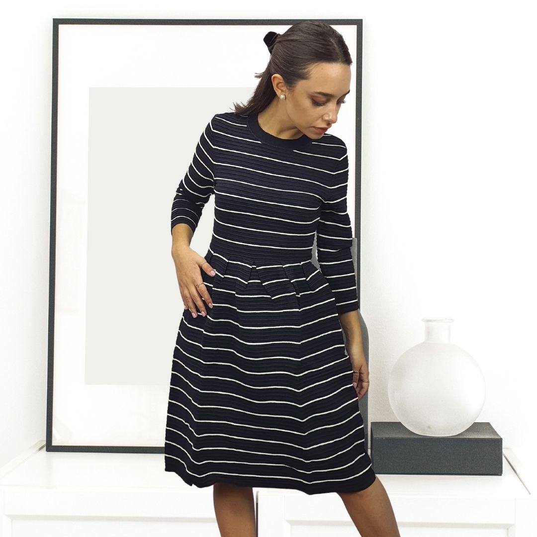 Vestido Vero moda Negro Style PANSY 3/4 KNIT DRESS(PM-ET-2)