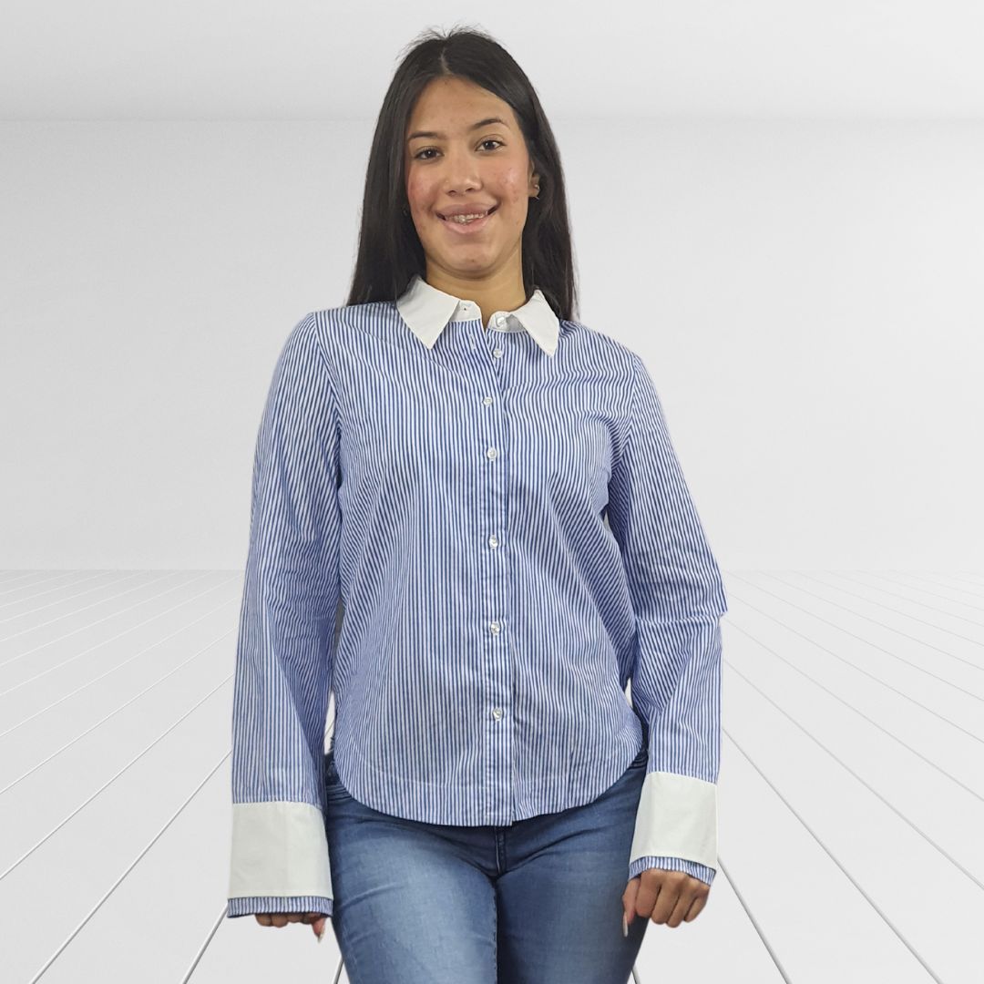 Blusa Vero Moda Azul Style MAISY L/S SHIRT(CP)