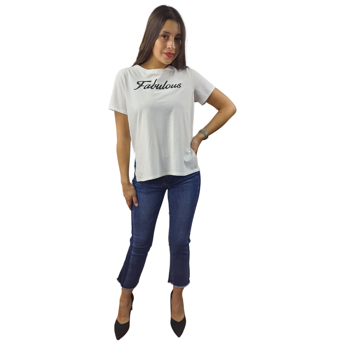 Polera Vero Moda Blanco Style YOUNG S/S TOP(NC)