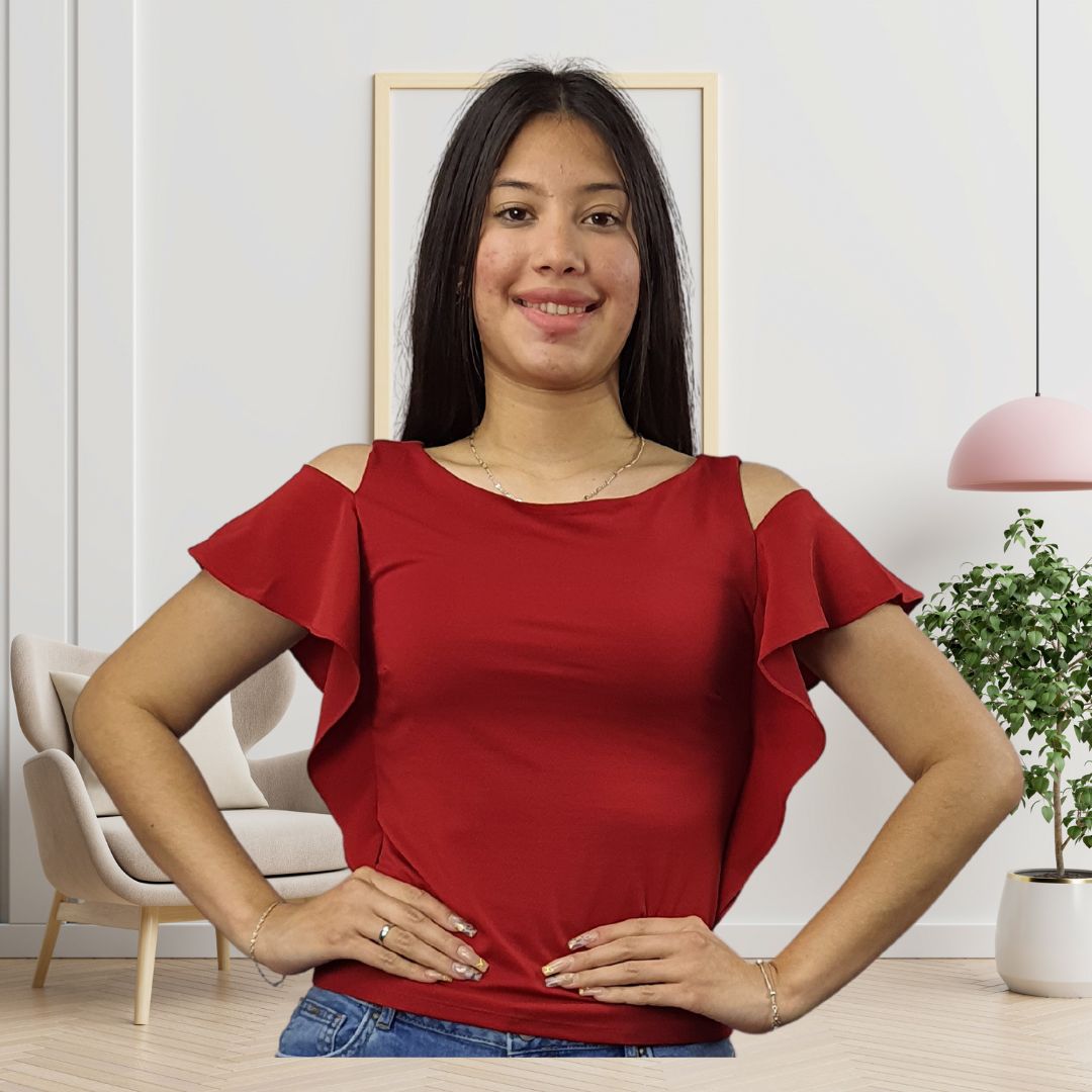 Blusa Vero Moda Burdeo Style VANN S/S TOP(HH)