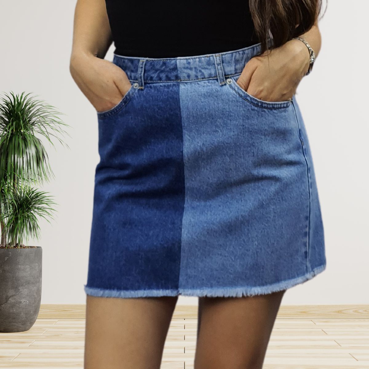 Falda Vero Moda Azul Style TEMPO HW DENIM MINI SKIRT(RN)