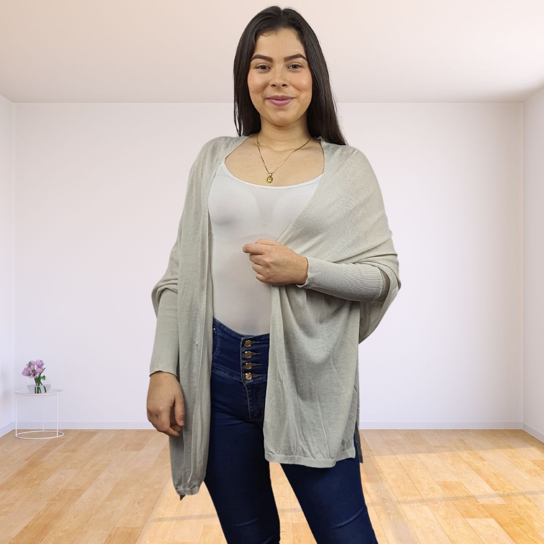 Tapado Vero Moda Gris Color Style AFRICA L/S OPEN CARDIGAN(SD)