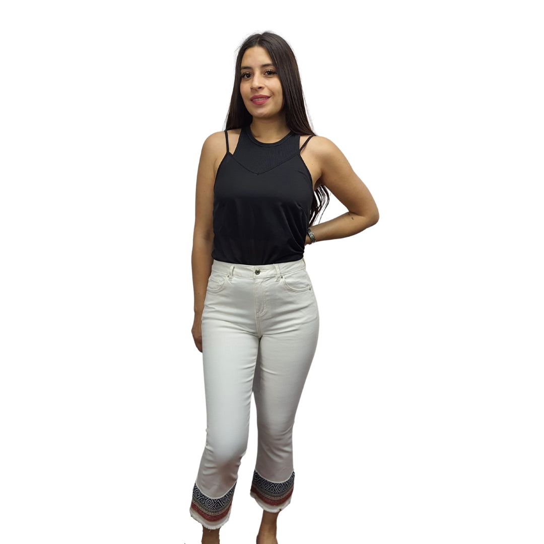 Jeans Vero Moda Blanco Style HERITAGE 7/8 MW SB JEANS(NR)