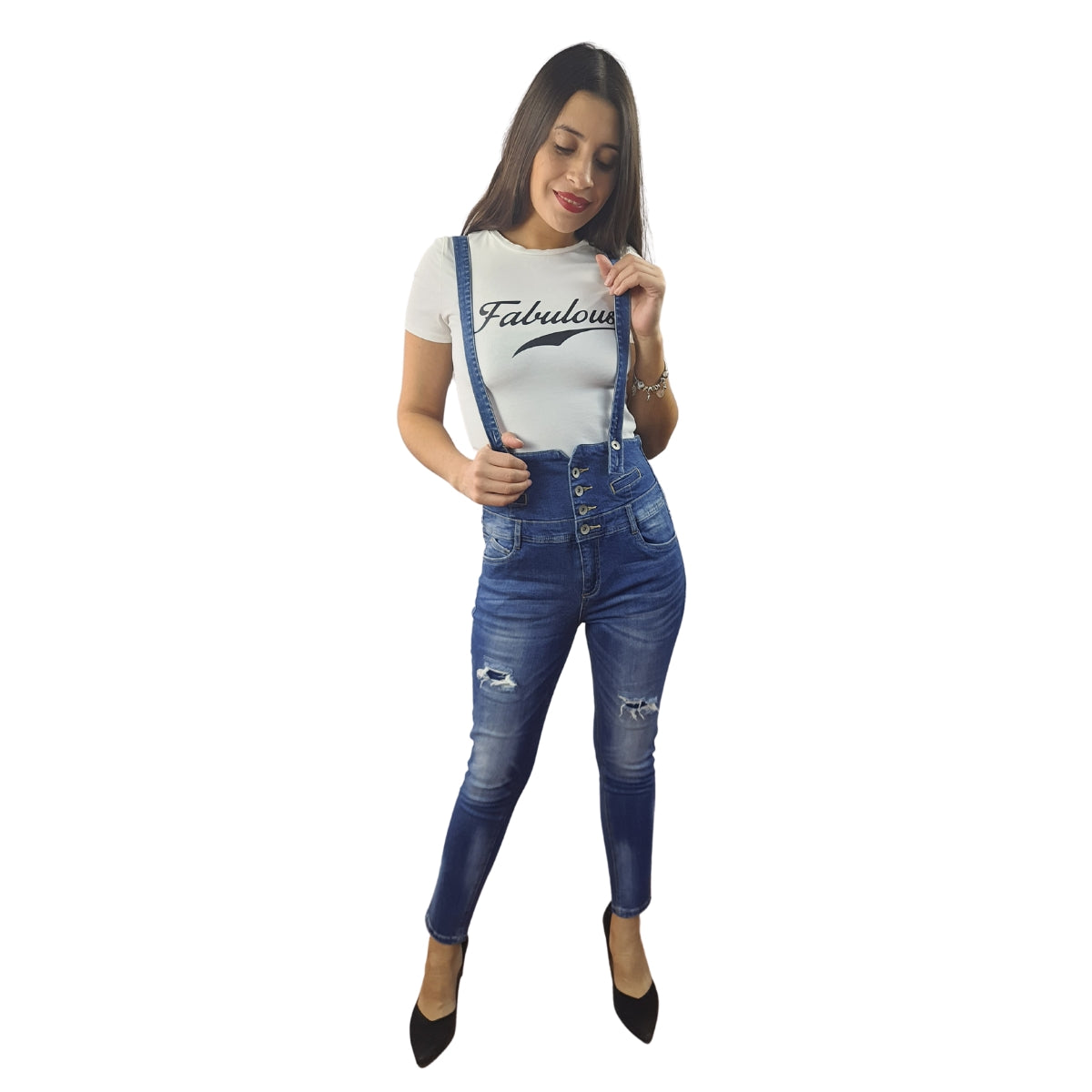 Jeans Vero Moda Azul Style RIVAS 9/10 HW X-SLIM JEANS(CR)