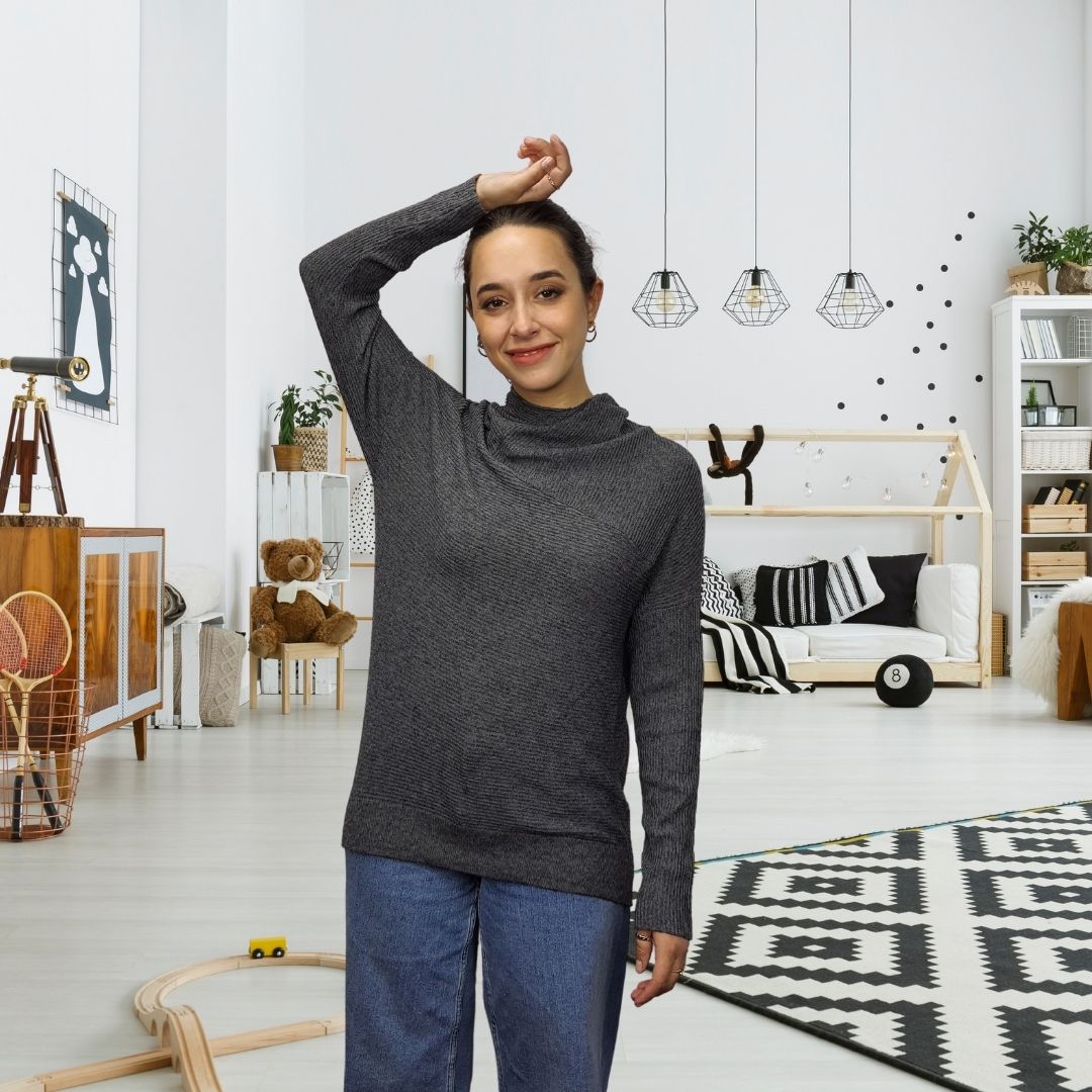 Blusa Vero Moda Gris Style BUBLES L/S KNIT(NL)