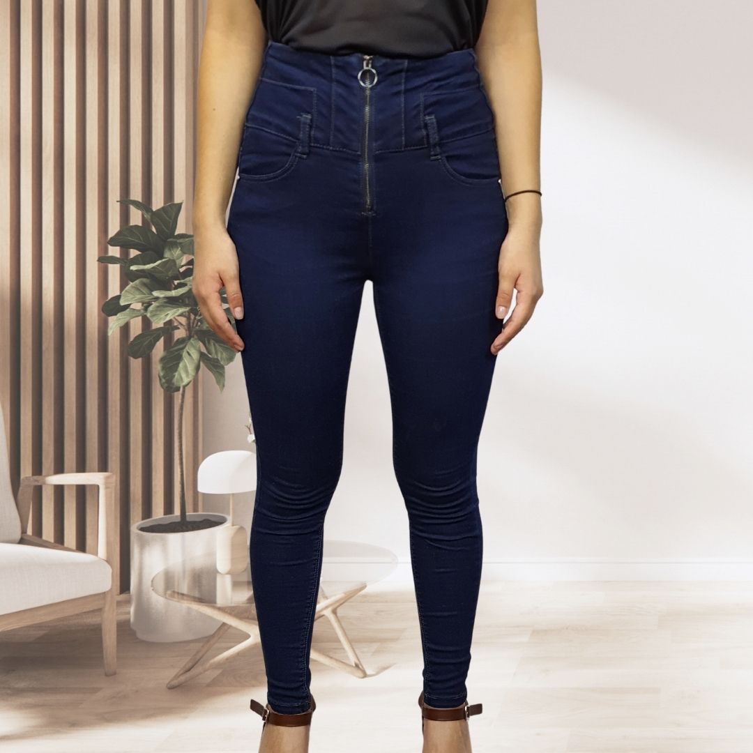 Pantalon Vero Moda Azul Style ZENOBIA IVAN 9/10 HW X-SLIM JEANS(NR)