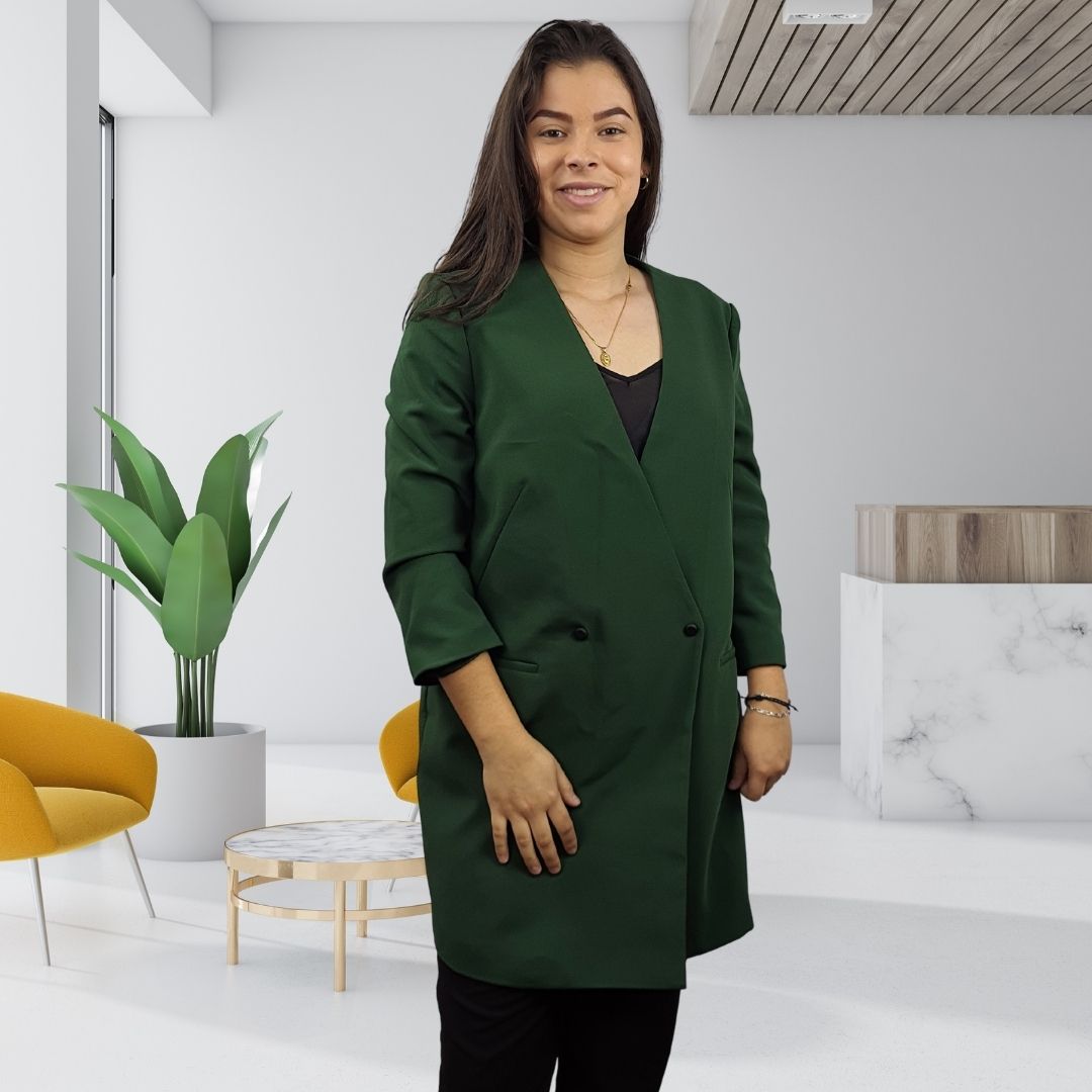 Blazer Vero Moda Verde Style CLEAR 3/4 LONG BLAZER(PM-ET-2)