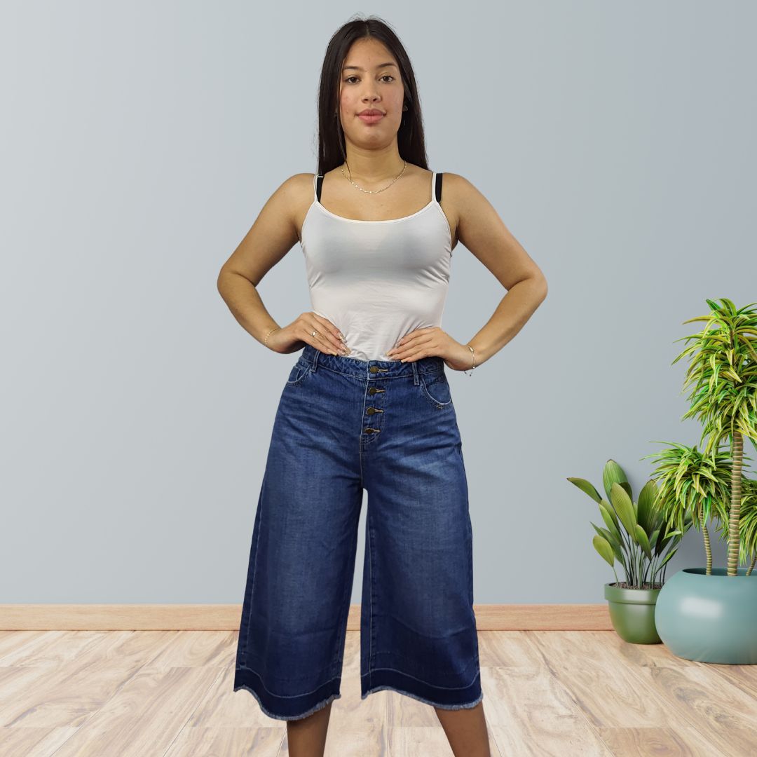 Pescador Vero Moda Azul Style EAST 3/4 MW LOOSE JEANS(HH)