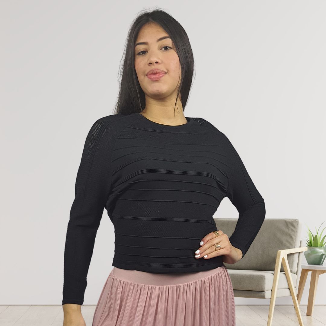 Blusa Vero Moda Negro Style KNIGHT L/S KNIT(UM)