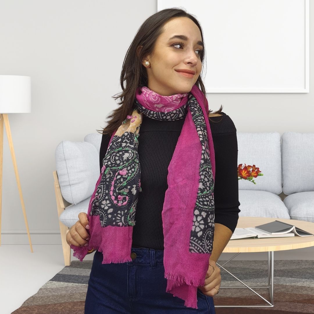 Pashmina Bufanda Rapsodia New Frida Wool Multicolor