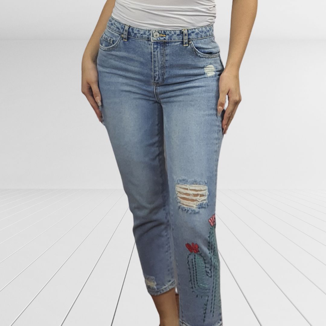 Jeans Vero Moda Azul Style CACTUS 9/10 MW BOYFRIEND JEANS(NR)