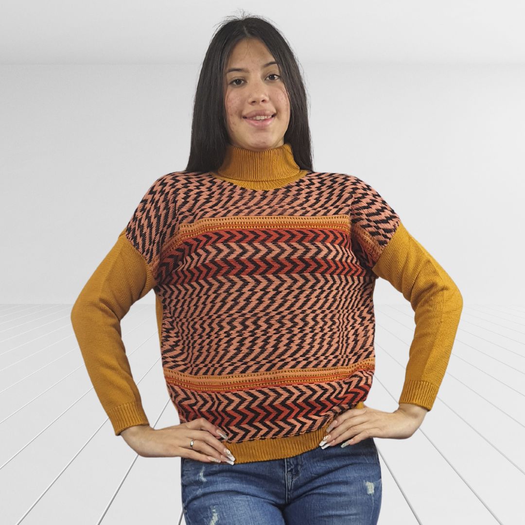 Sweater Vero Moda Marron Style BLUE L/S KNIT(BN)