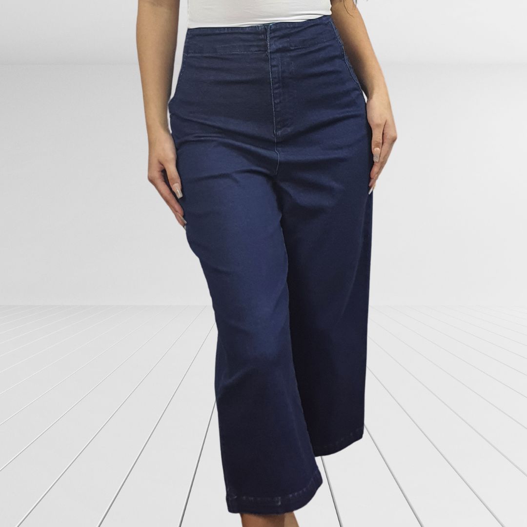 Pescador Vero Moda Azul Oscuro Style PRINCE 7/8 HIGH WAIST LOOSE JEANS (MW-EC
