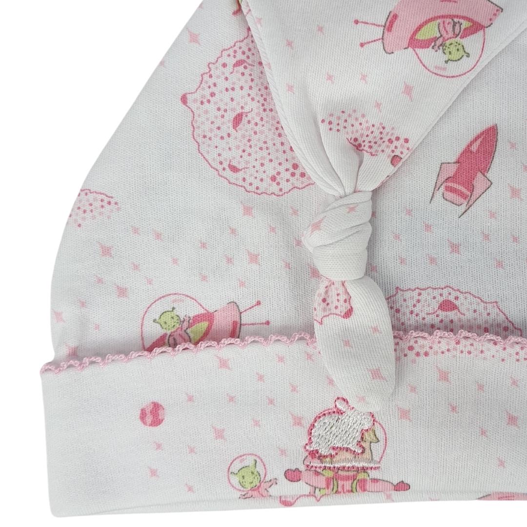 Gorro Babycottons C/Nudo Space E Blanco Rosa
