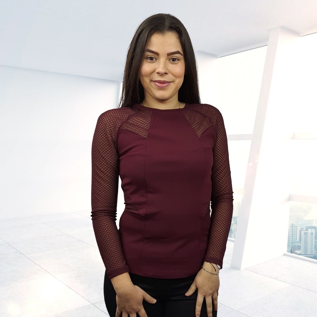 Blusa Vero Moda Vinotinto Style CUSTARD L/S JERSEY TOP(VMC-PM-ET-2)