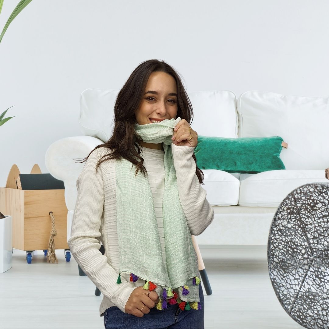 Pashmina Bufanda Rapsodia Bronn Acqua