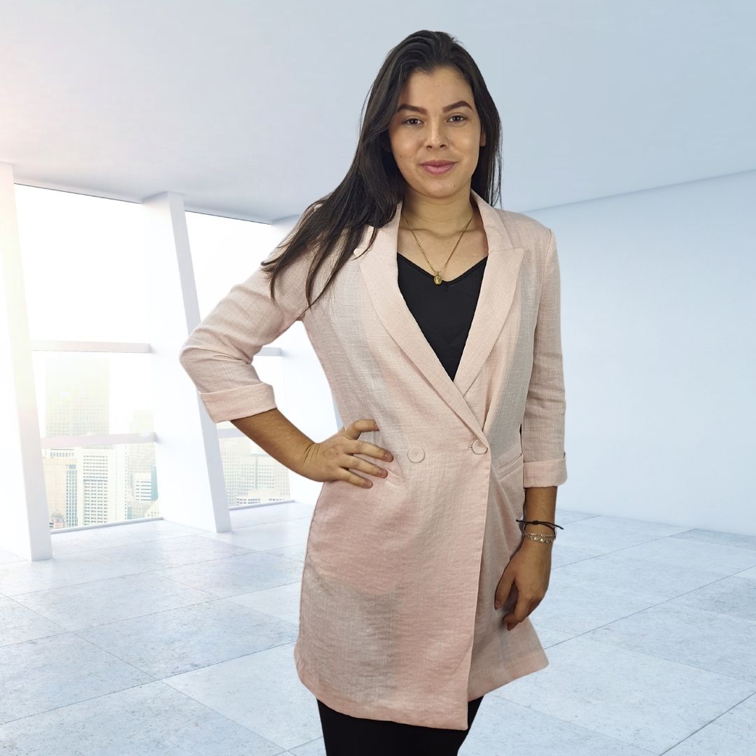 Blazer Vero moda Rosado Style OCEANUS 3/4 BLAZER(VMC-MP)