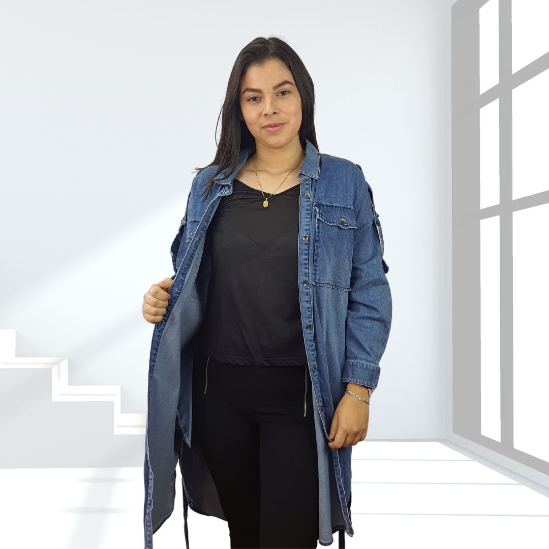 Vestido Veromoda Azul Style CASA 9/10 DENIM SHIRT(MW-CT-2)