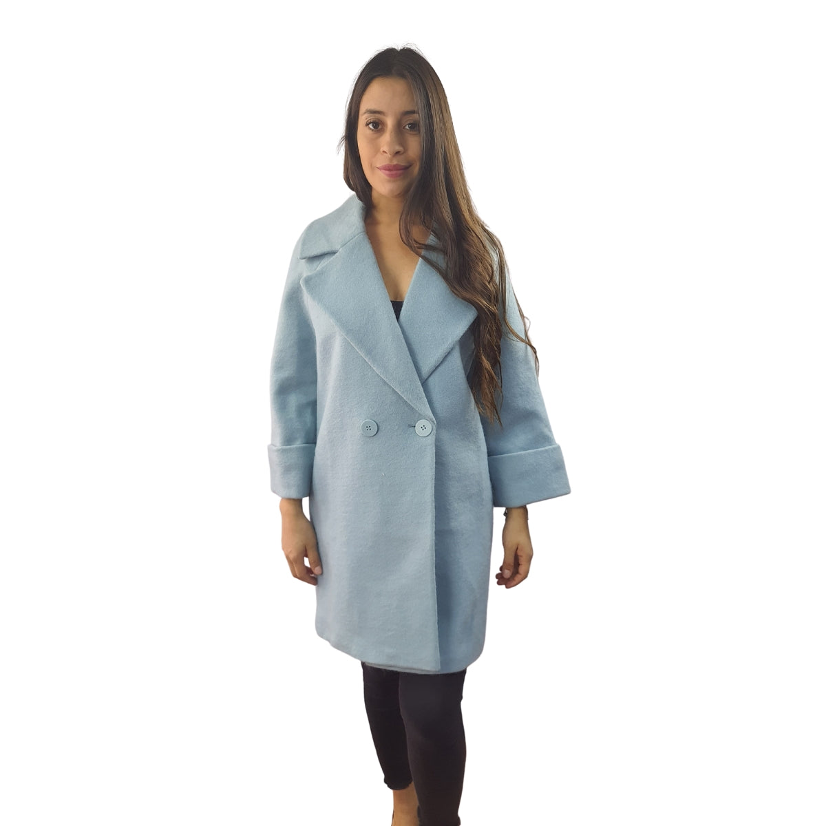 Blazer Vero Moda Azul Claro Style CELIA 9/10 WOOL COAT(LL)