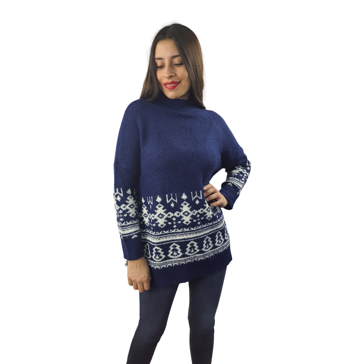 Sweater Vero Moda Azul Oscuro Style LENA L/S KNIT(BN-EC-2)