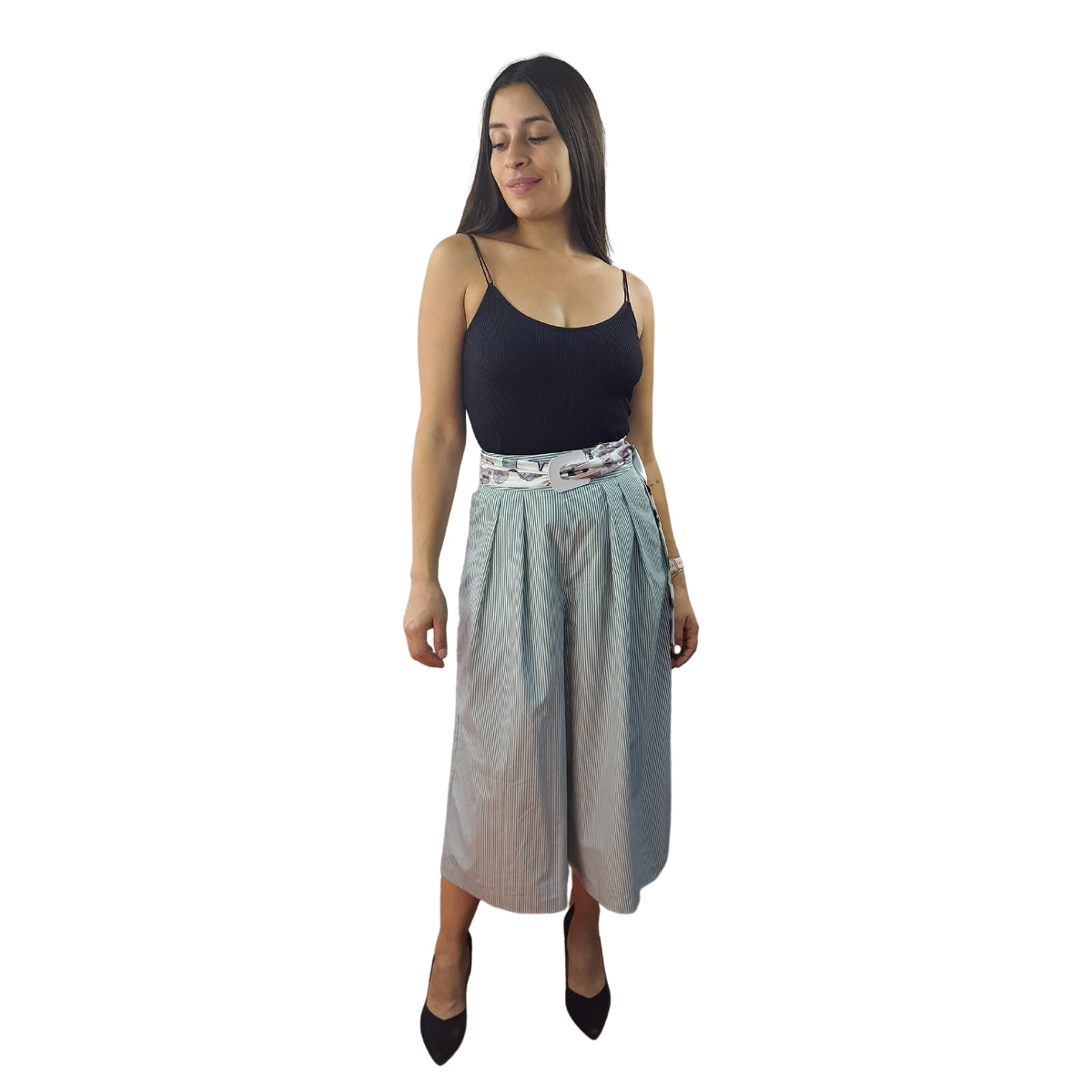 Pescador Vero Moda Verde y Blanco Style NICOLE 7/8 PANTS(TP)