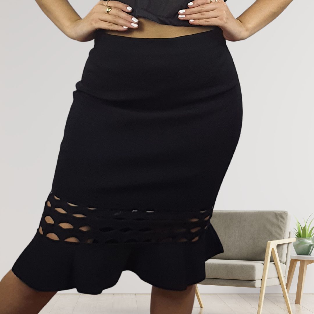 Falda Vero Moda Negro Style CADENCE KNIT SKIRT(NL)