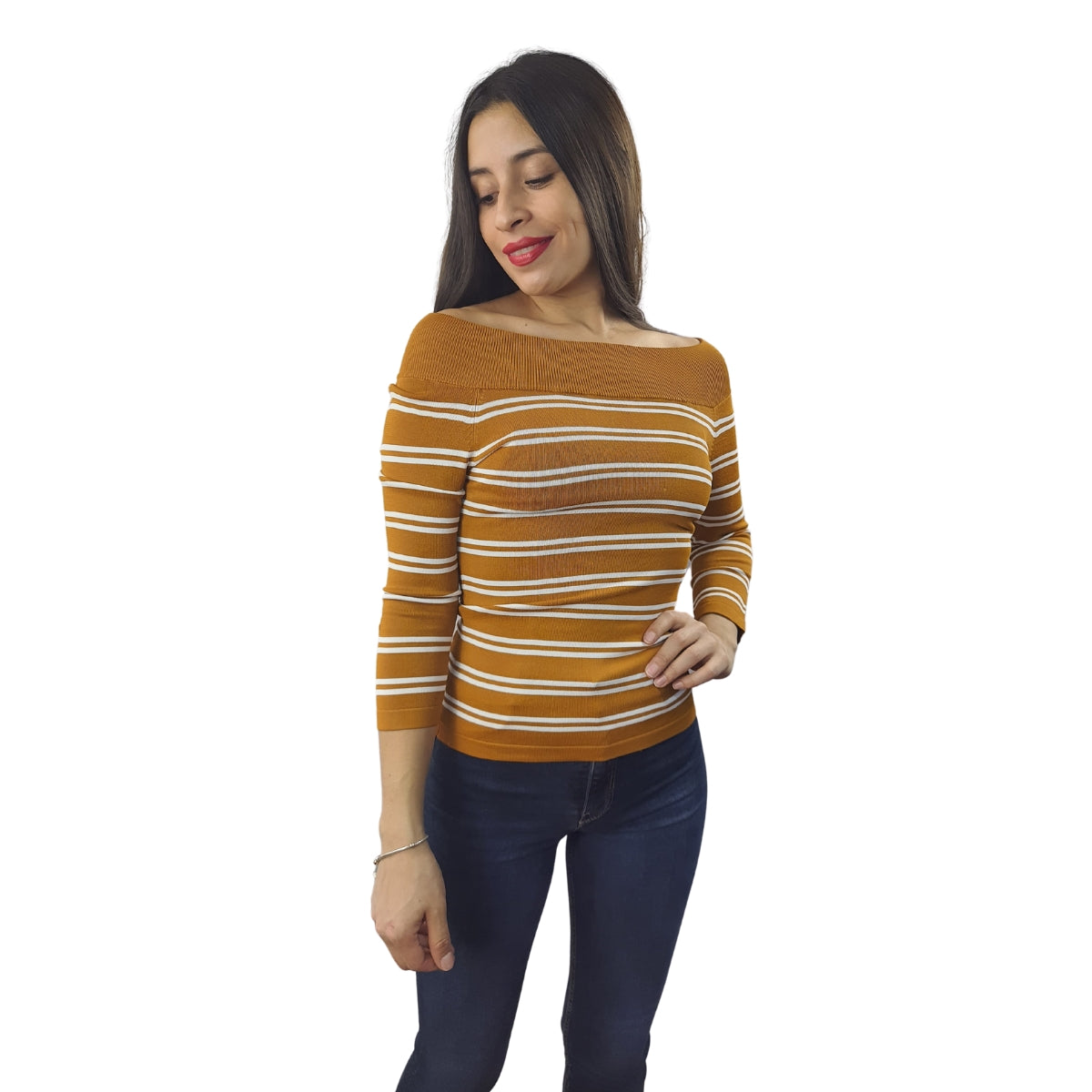 Blusa Vero Moda Mostaza Style CARRY 3/4 KNIT(NL)