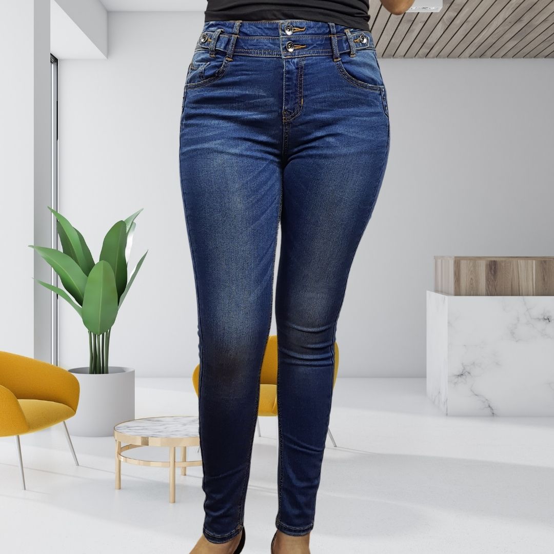 Jeans Vero Moda Azul Claro Style IDA 9/10 MID WAIST X-SLIM JEANS(PM-EC-1)